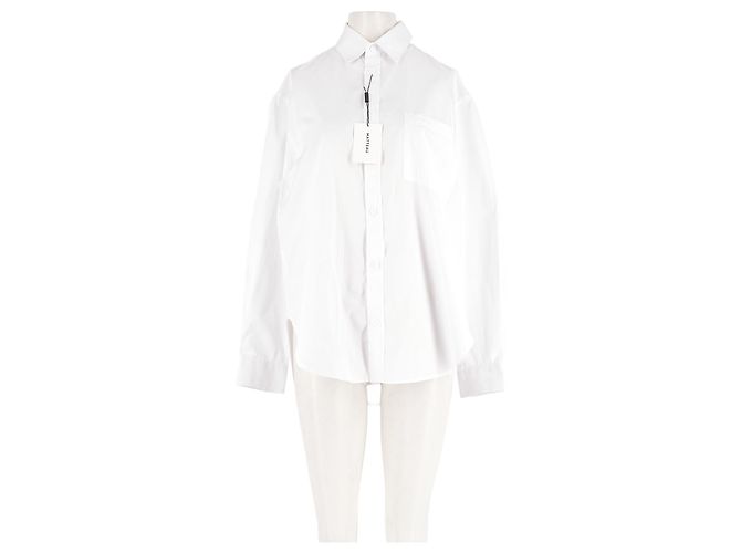 Autre Marque Camisa de algodón blanca