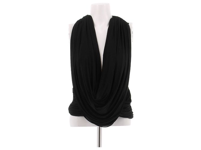 Autre Marque Drapierter Top CHRISTOPHER ESBER Ripple schwarz