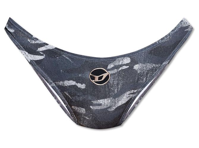 Diesel Bikini-Unterteil grau Camouflage-Muster