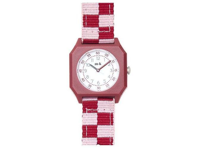 Autre Marque Relógio Checkered Raspberry Ice Cream