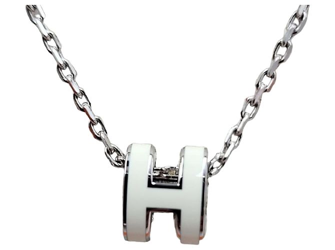 Hermès Collar Mini Pop White Silver