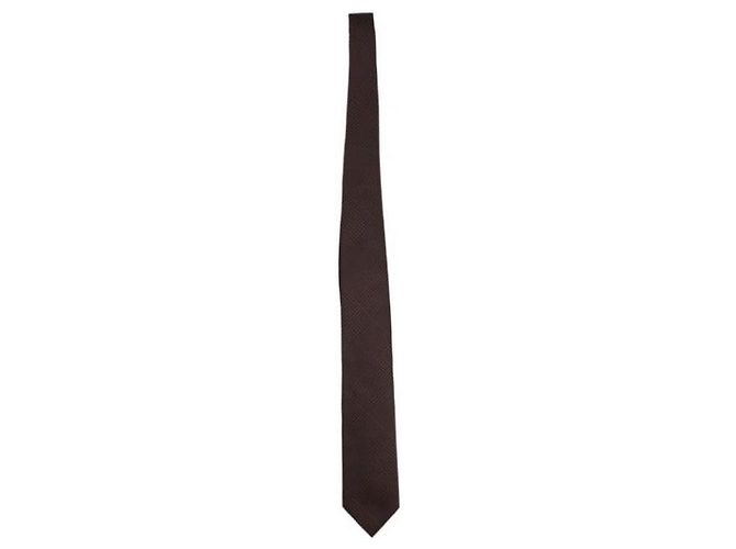 Tom Ford Pattern Silk Tie Dark Brown