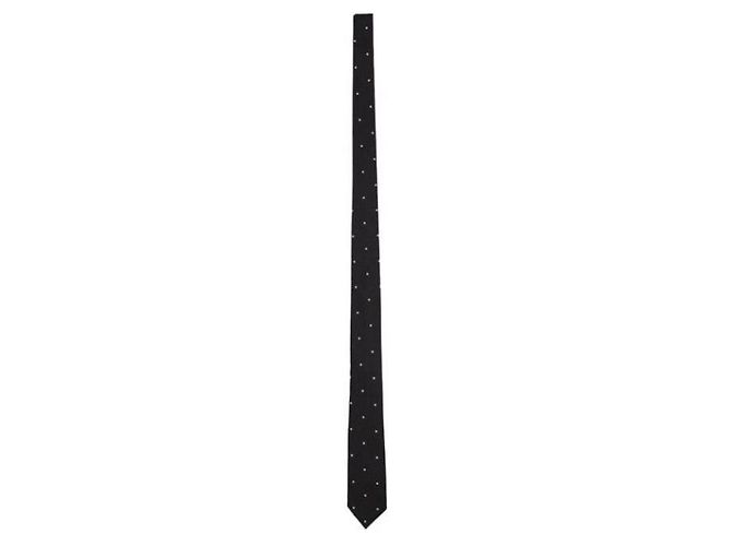 Tom Ford Slim Dot Silk Tie Black