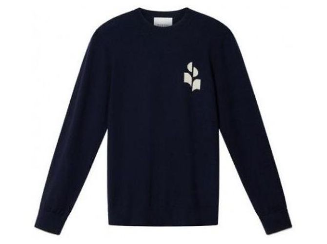 Isabel Marant MILY Pullover Midnight Blau Wolle Baumwolle