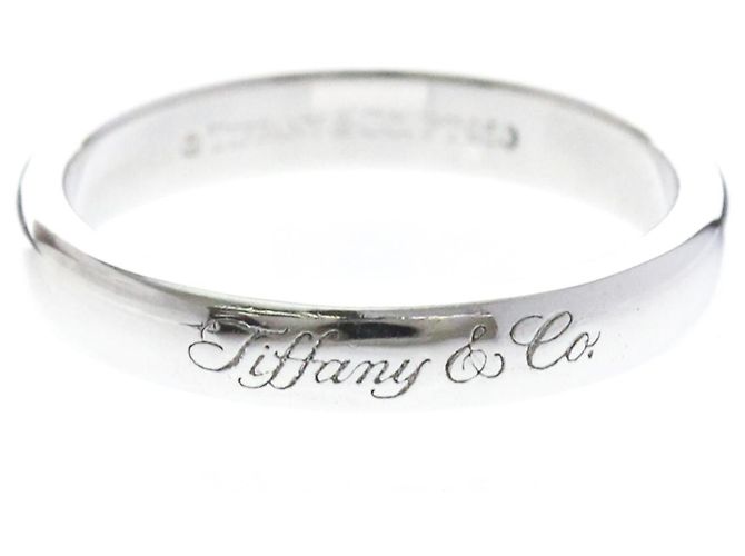 Autre Marque Anillo Tiffany Notes Lucida en Platino