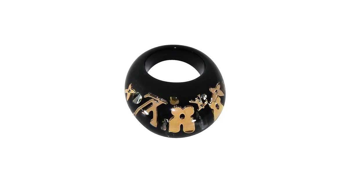 Louis Vuitton, Inclusion bracelet Black Golden Plastic Resin ref.134815 -  Joli Closet