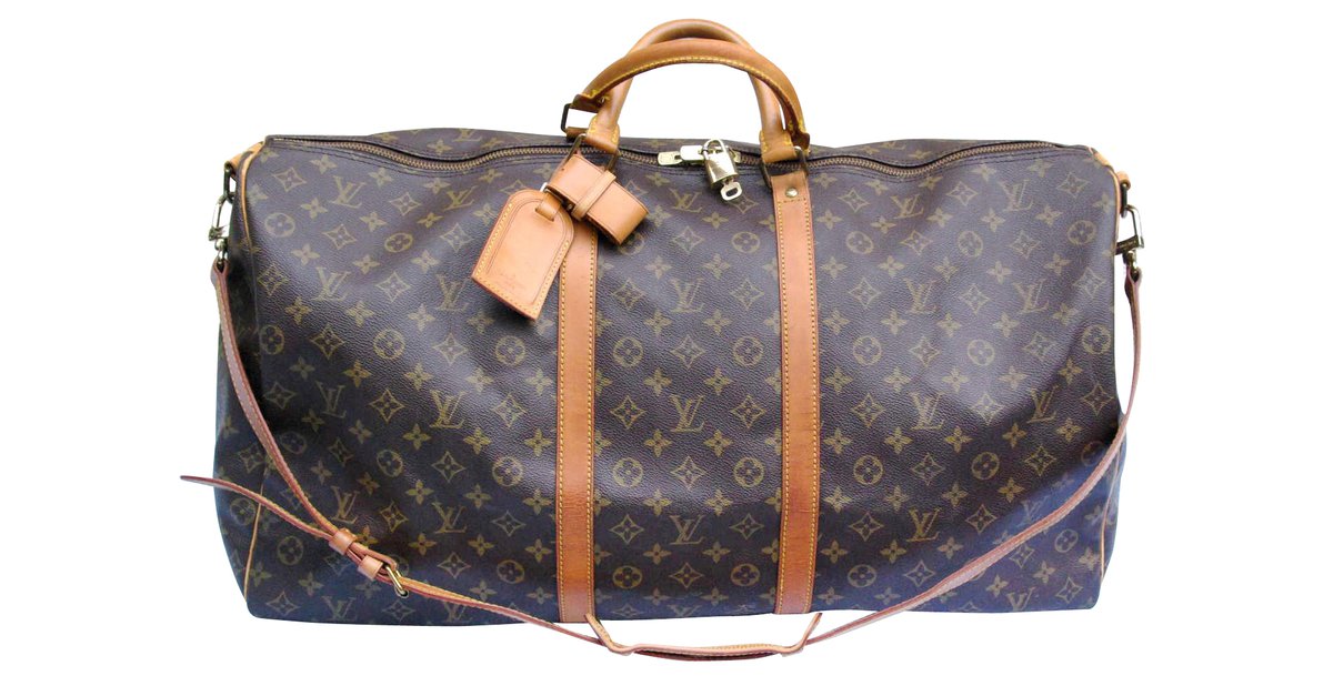 Keepall Louis Vuitton Travel bag Brown Leather ref.6070 - Joli Closet
