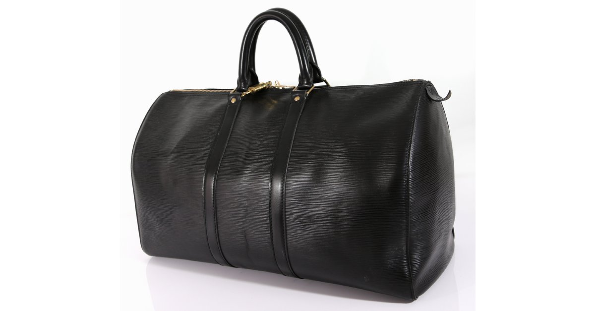 sac de voyage keepall 45 en cuir epi noir-101110 - houlux