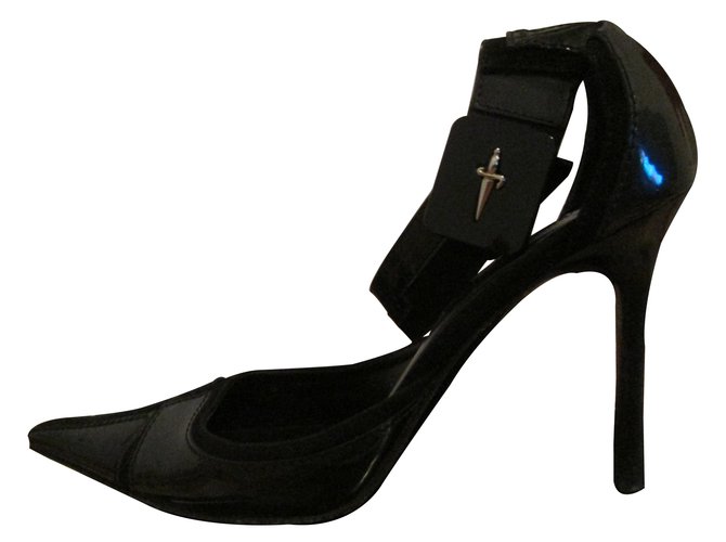 Escarpins CESARE PACIOTTI Cuir Reptile Bleu - Taille 37,5 - Occasion Parfait état