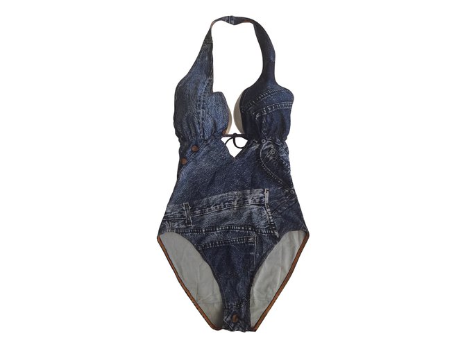 Christian Dior Bain Polyester Bleu ref.8293 - Joli Closet