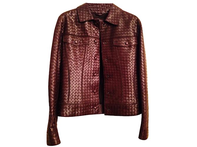 ジャケット BOTTEGA VENETA Women Jackets 832380V5MF0 2107 BROWN Bottega Veneta: Women's Padded Leather Blouson (Madder Brown