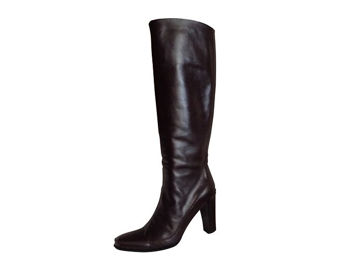 Bottines De Randonnée Vintage HERMAN En Cuir Marron Taille 9 Femme - Semelles Vibram, Lacets