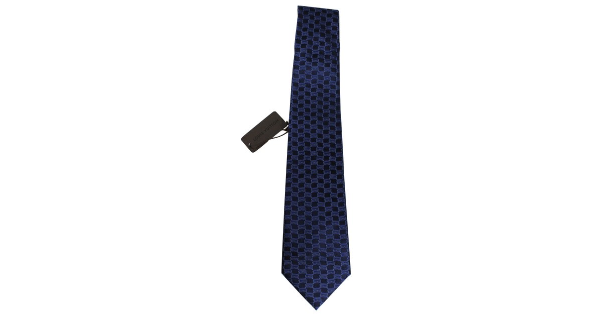 Cravate en soie Louis Vuitton Bleu en Soie - 25348647