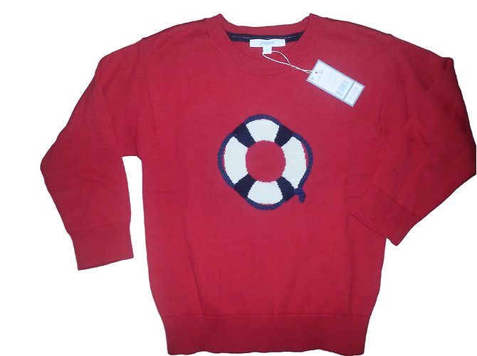 Pull Rouge Jacadi Pour Fille 2 Ans – 100% Coton, Occasion Très Bon état