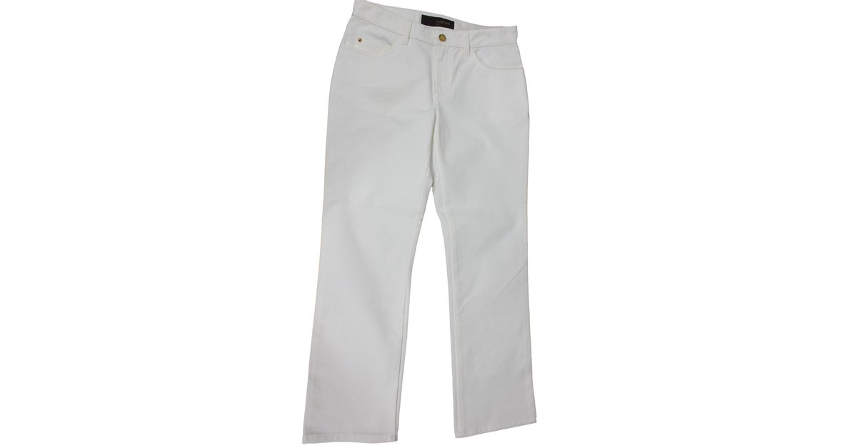 Louis Vuitton Pants, leggings Pants, leggings Cotton White ref.13419 - Joli Closet