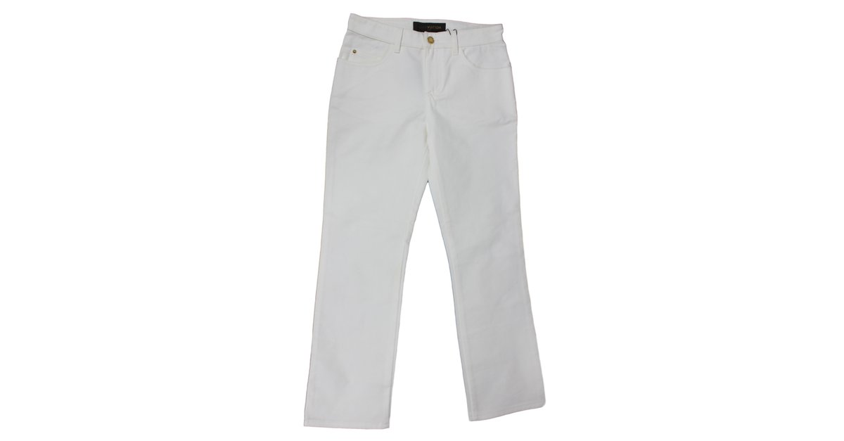 Louis Vuitton Pants, leggings White Cotton ref.13421 - Joli Closet