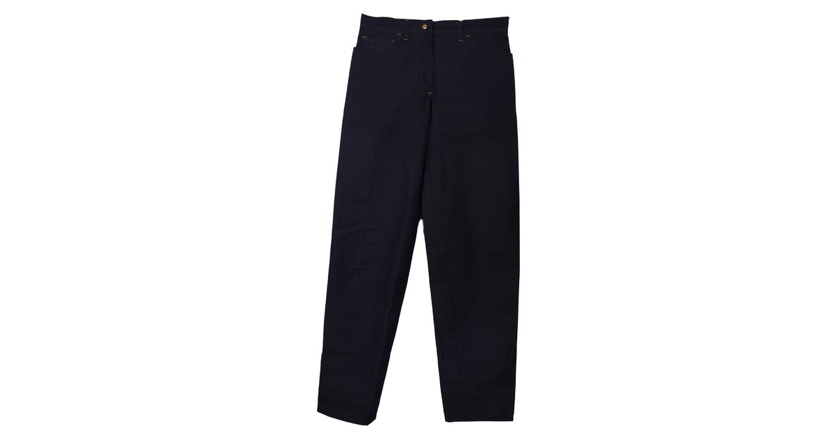 Louis Vuitton Pants, leggings Blue Cotton ref.13423 - Joli Closet