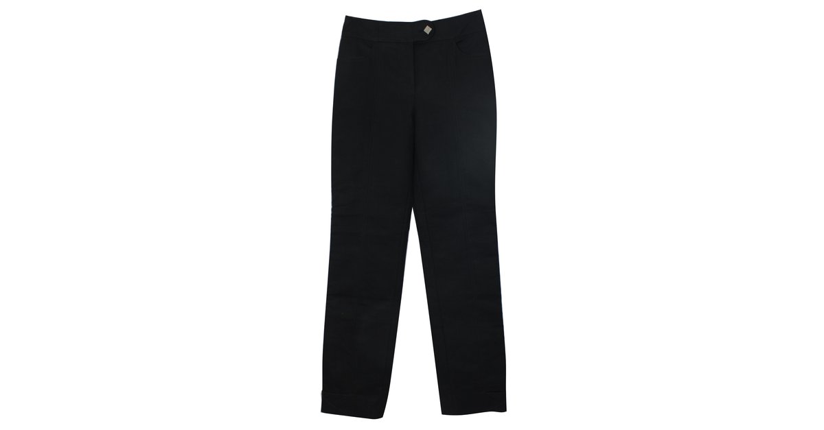 Louis Vuitton Pants, leggings Black Cotton ref.13687 - Joli Closet