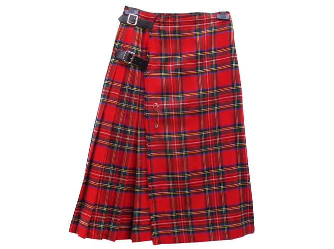 Burberry Clothes Red Plaid Burberry Skirt Burberry Check Wool Kilt