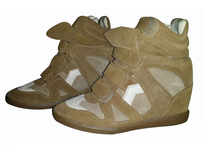Isabel Marant Sneakers Khaki Deerskin Joli Closet