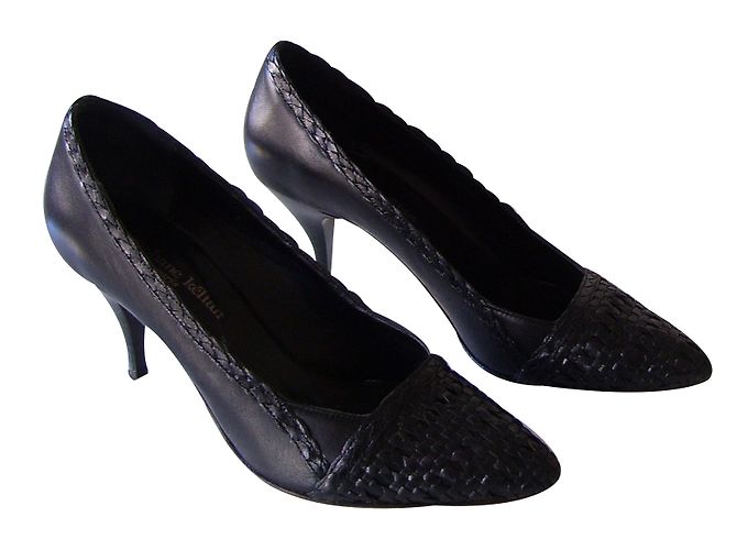 Escarpins Cuir Stéphane Kélian - Taille 36 (3.5 UK), Marron Foncé, Talon Bobine, Occasion