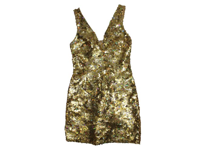 Pinko Gold sequins dress (Sold) - Joli Closet Pinko Gold sequins dress (Sold) - Joli Closet