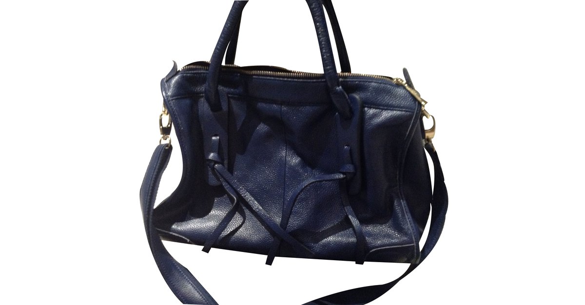 Georges Rech Handbags Blue Leather ref.19335 - Joli Closet