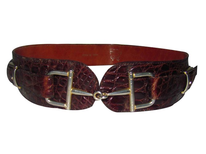 Céline Belt Brown Exotic leather ref.19490 Joli Closet
