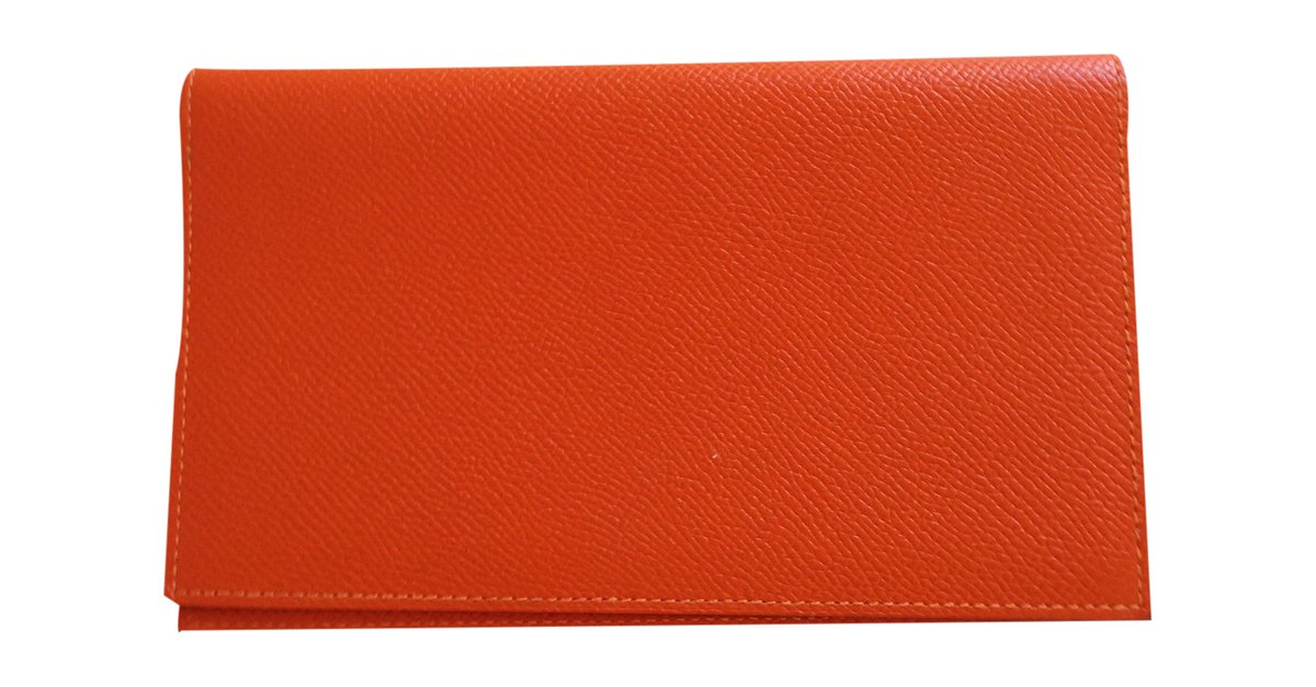 Hermès Diary cover Orange Leather ref.22797 - Joli Closet