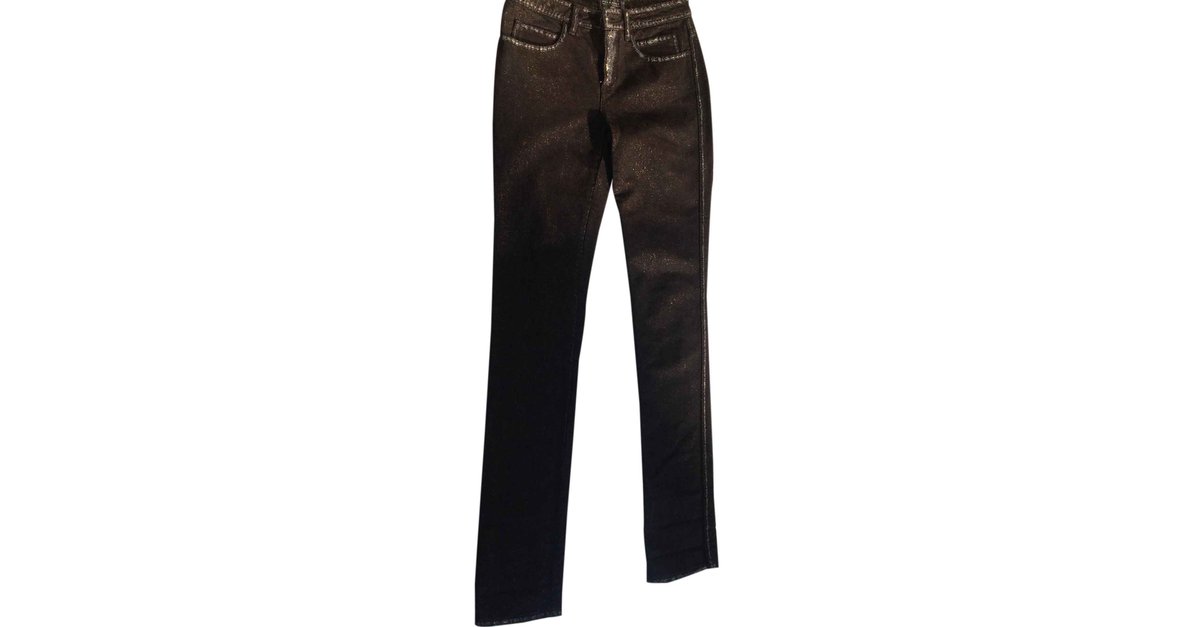 Chanel New 2022 Logo jeans Black Denim ref.976573 - Joli Closet