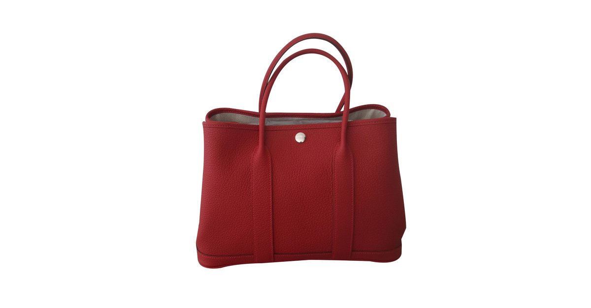 Hermès Garden party Red Leather ref.238638 - Joli Closet