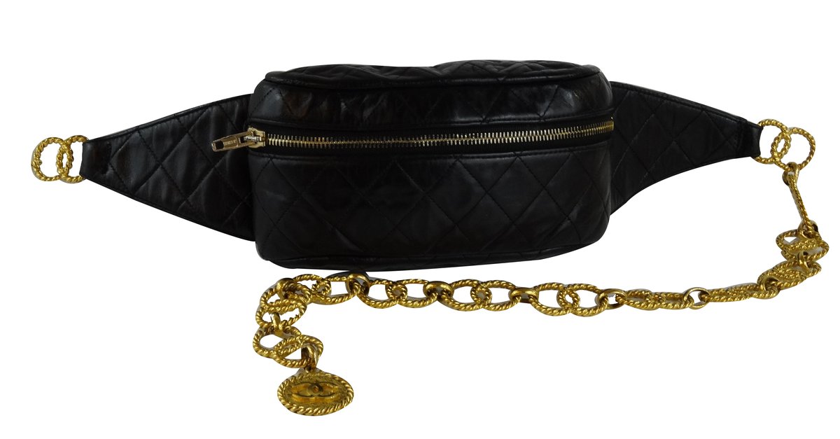 Chanel Bum bag Black Leather ref.25898