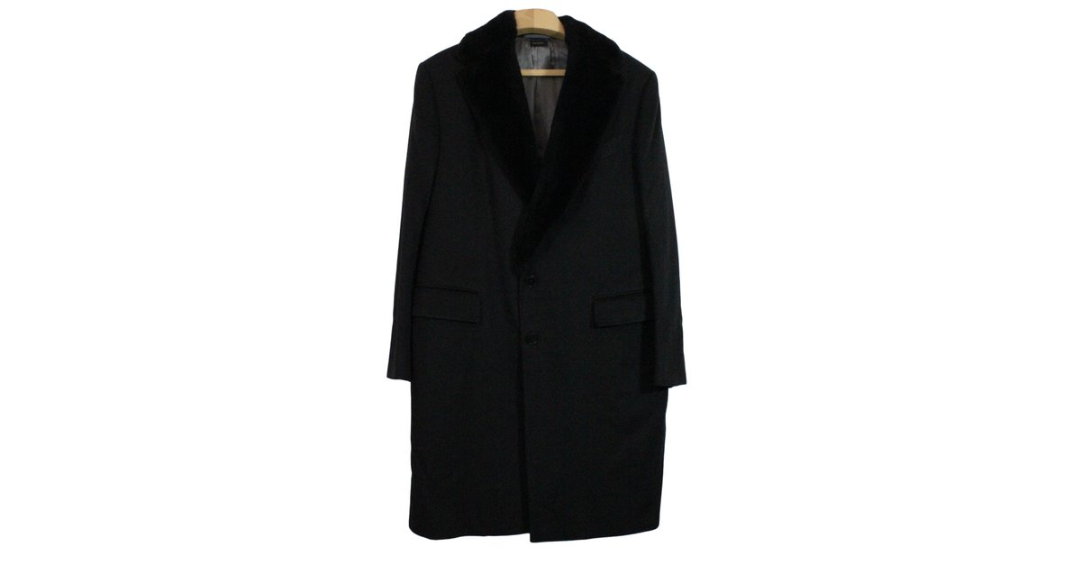 Zegna wool trench coat - Black