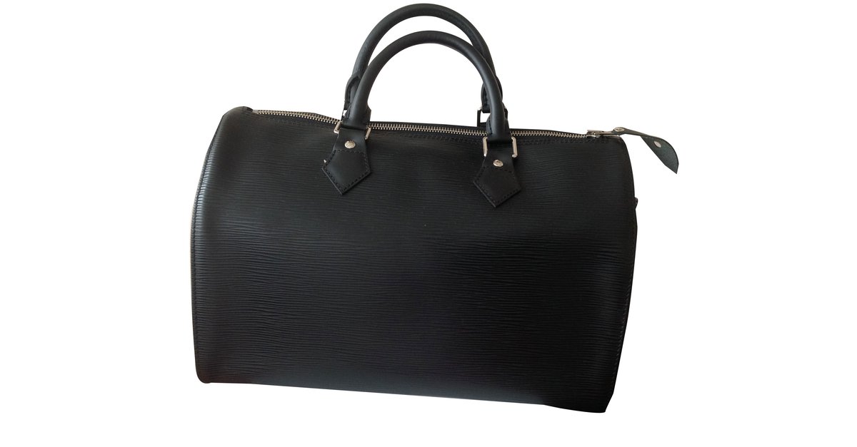 sac a main louis vuitton speedy 35 en cuir epi noir