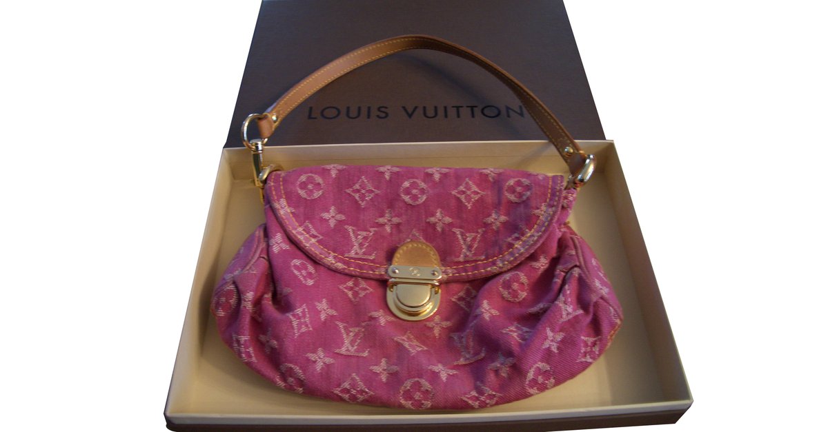 Louis Vuitton 2000s Pink Denim Double Pocket Handbag · INTO