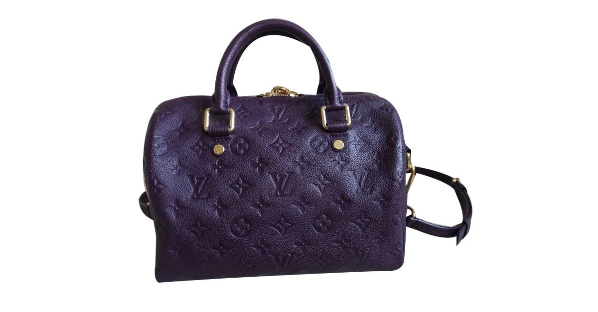 Louis Vuitton Purple Monogram Empreinte Speedy 25 Leather ref.300615 - Joli  Closet