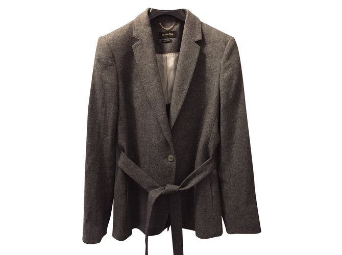 Massimo Dutti グレー ダブルブレストジャケット 34 Wool blazer Massimo Dutti Grey size 6 UK in Wool - 23222154