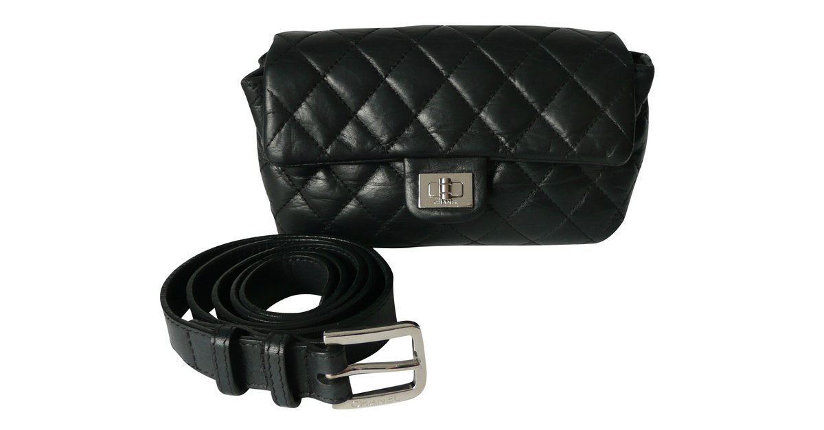 Chanel Uniform belt bag Black Leather ref.62902