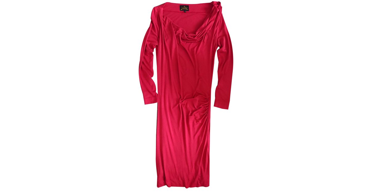 Vivienne Westwood Anglomania Dress Red Viscose ref.35728 - Joli