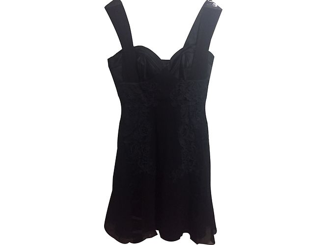 Robe Karen Millen 100% Soie - Taille 8 - Noire - Occasion Très Bon état