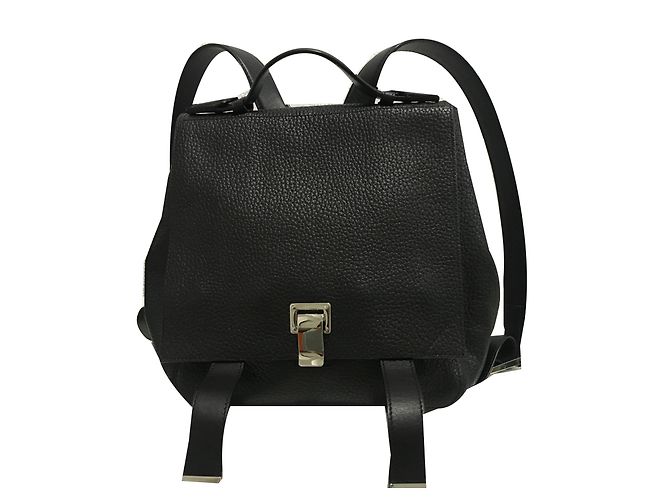 Proenza Schouler PS Courier textured leather backpack Black  display picture 2