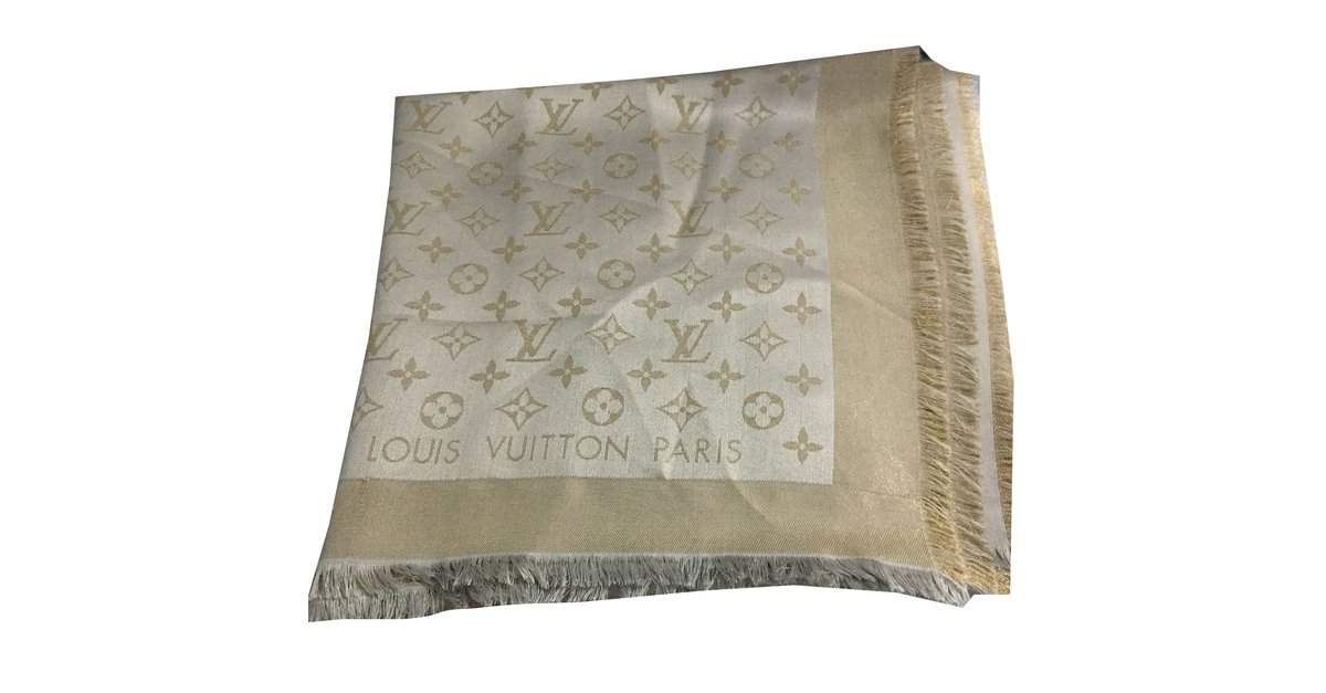 Louis Vuitton-Schal-Monogramm glänzen braun ref.60609 - Joli Closet