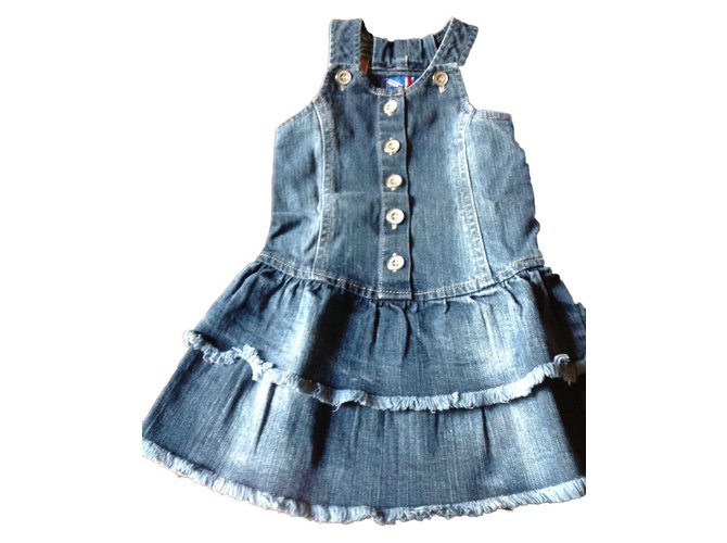 Autre Marque Rock&Roll Robe fille Jean Bleu Joli Closet