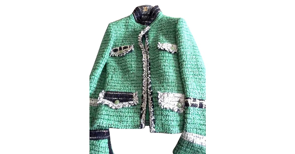Chanel 2020 Tweed Jacket w Tags  Green Jackets Clothing  CHA451468   The RealReal