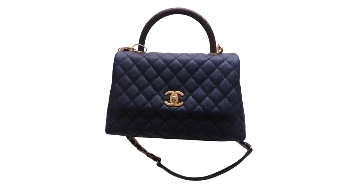 Chanel business affinity Navy blue Leather ref.260784 - Joli Closet