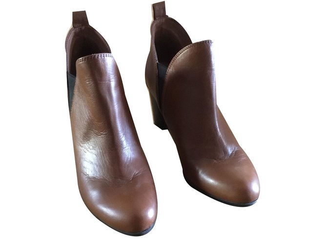 Autre Marque Hispanitas Bottines espagnoles cuit cognac Cuir ref