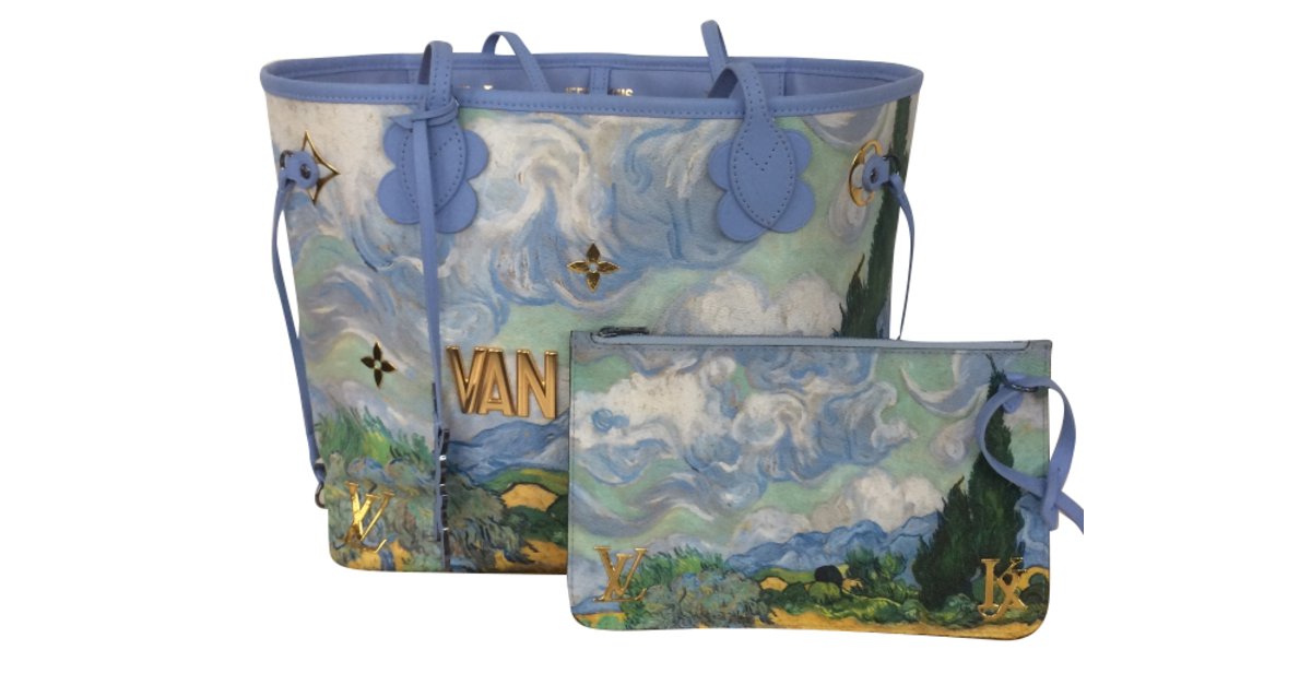 Sold at Auction: A LIMITED EDITION JEFF KOONS VAN GOGH NEVERFULL BAG BY LOUIS  VUITTON