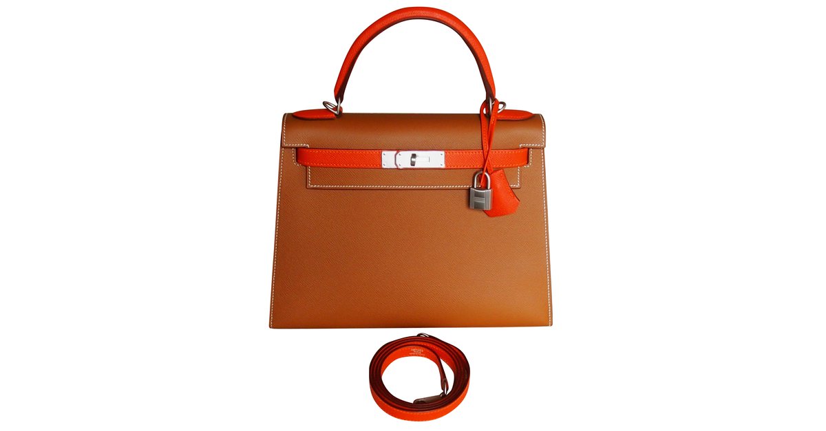 Hermès hermes kelly Orange Leather ref.1004966 - Joli Closet