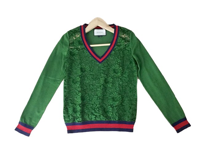 Gucci Maglieria Verde Cotone Joli Closet
