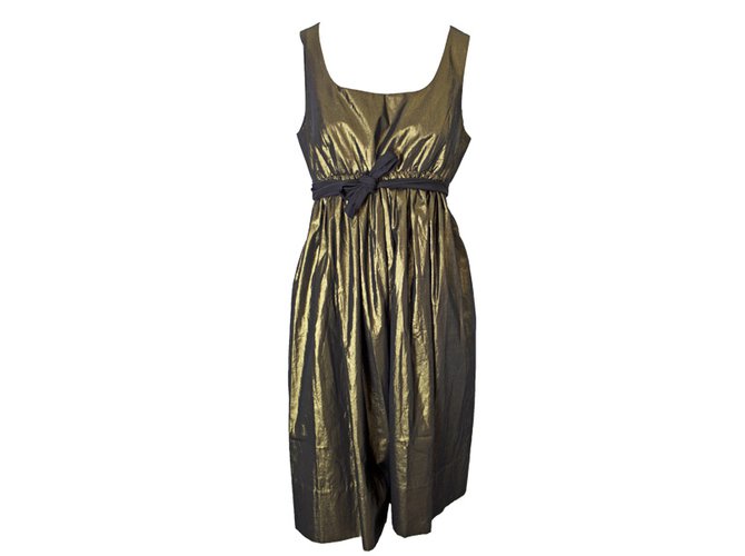 Dkny Dresses Golden Metallic Synthetic ref.JC54264 (Sold) - Joli Closet